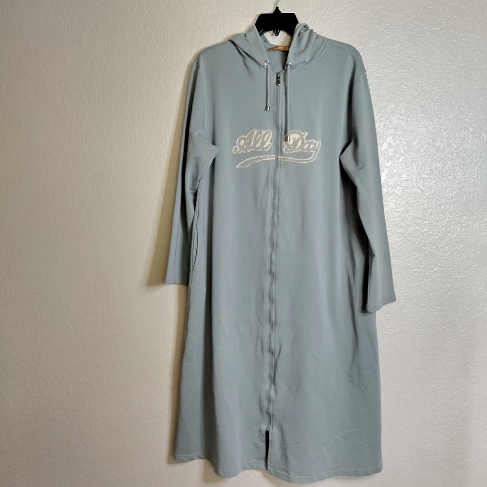 Allday Charm Green Hooded Full Zip Track Suit Jacket Sweater Sz 12
